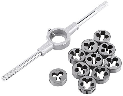 11 Teile/satz Screw & Die Außengewinde Schneiden Tapping Handwerkzeug Kit Grobgewinde Splitter