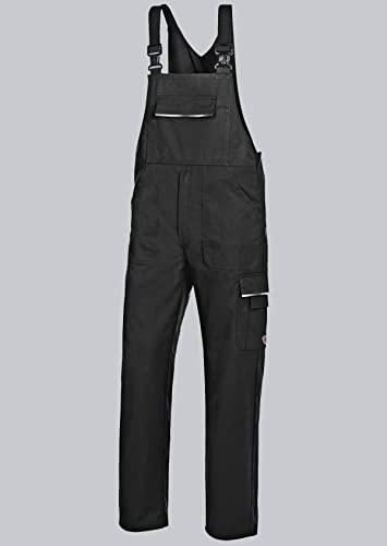 BP 1604-559-32-44n Latzhose, Stretch-Hosenträger mit Clipbefestigungen, 245,00 g/m² Stoffmischung, schwarz, 44n