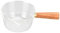 Cazo de Leche de Vidrio de Borosilicato Con Mango de Madera, Olla Con Boca En Forma De V, Tarro Transparente para Cocina de Inducción y Estufa de Gas (400ml)