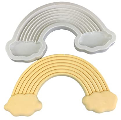 Fondant Formen 2 Stück Große Regenbogen Silikon Form Wolke Handgemachten Zucker Flip Kuchen Dekoration Werkzeug Schokolade
