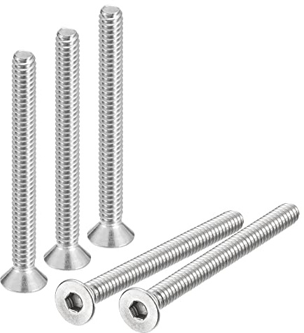 QUARKZMAN 10Stk #10-24x2 Flach Senkkopf Steckdose Kappe Schrauben 304 Edelstahl Sechskant Steckdose Flachkopf Schrauben Senkkopf Bolzen