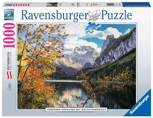 Ravensburger Puzzle 17592 17592-Vorderer Gosausee-1000 Teile Puzzle für Erwachsene ab 14 Jahren
