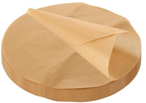 JMIATRY 200 piezas de papel de horno en relieve, papel de horno redondo de 30 cm, lámina para hornear permanente para pasteles, barbacoas, hornear, hamburguesas, postres