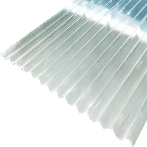 Lichtwellplatte,Polyester Wellbahn,Ersatzplatten Dachplatten,Tageslichtplatten für Carports,Transparent Kurzrollen,2/4/7/9/12/13 Stück Wandblech Dachblech,1,5 mm Dick (0.9x2m/35x79in,13 Pcs)
