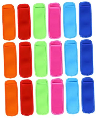 TOPBATHY 18 Stk Buntes Eis Am Stiel Eisstockhülle Eishalter Party Stockabdeckung Gefrier-eis Am Stiel-halter Wiederverwendbares Eis Am Stiel Muttermilch Kuchen Neopren Angepasst Kind Schutz