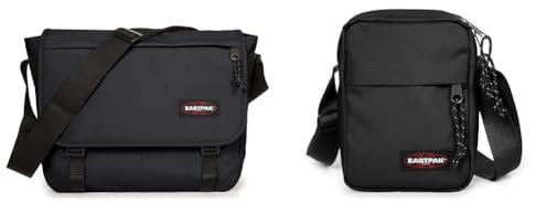 EASTPAK - Delegate + - Umhängetasche, 20 L, Black (Schwarz) & THE ONE - Umhängetasche, 2.5 L, Black (Schwarz)