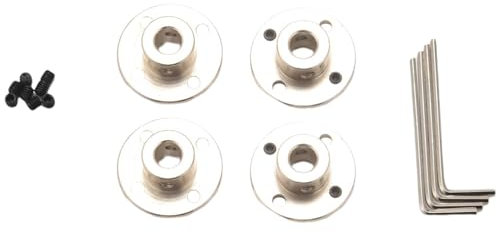 MOLERRI 8 Mm Flansch Kupplungs Verbinder, ZubehöR für Starre FüHrungs Stahl Modell Kupplungen, Wellen Achs AnschlüSse für RC Modell Motoren (4 Pack)