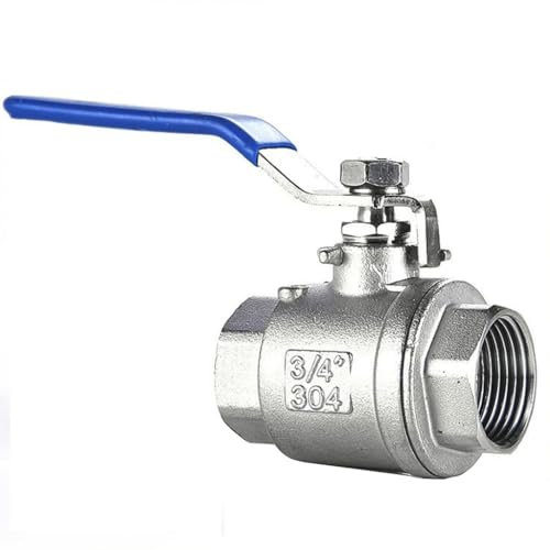 Kugelhahn, Edelstahl-Kugelhahn, 1 Stück 1/4 Zoll 3/8 Zoll 1 Zoll 1-1/4 Zoll 2 Zoll 4 Zoll Edelstahl-Kugelhahn, zweiteiliges Ventil mit Innengewinde, Wasserschalteranschluss for Flüssigkeiten und Gase(