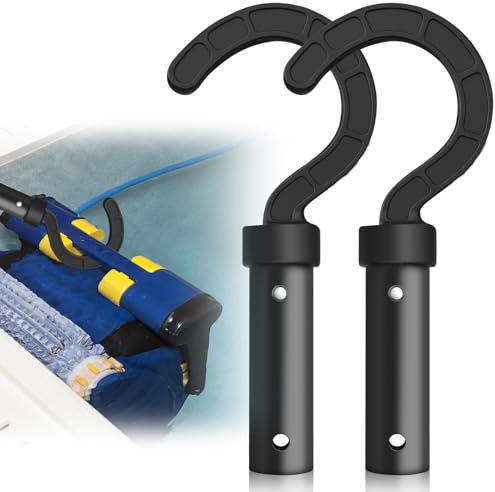 2 PCS Hook for All Robotic Pool Cleaner Pool Hooks for Poles Accessories, Pool Pole Hooks for All Robotic Pool Vacuum Cleaner, Pool Vacuum Sweeper Hooks for Pool Pole Attaches to Telescopic Poles