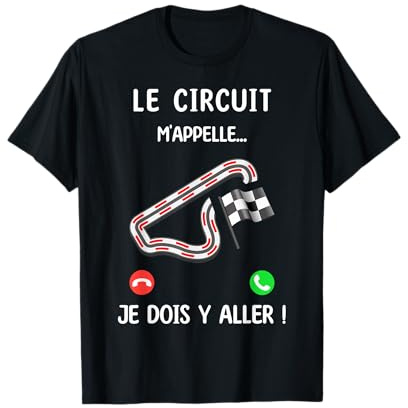 Humour Pilote de Course T-Shirt Je peux pas j'ai circuit Noir S Classic Fit Unisex Adulte
