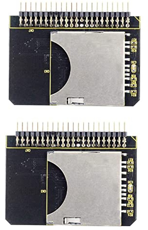 Ruitutedianzi 2X IDE SD Adapter SD to 2.5 IDE 44 Pin Adapter Card 44Pin Male Converter SDHC/SDXC/MMC Memory Card Converter for Laptop