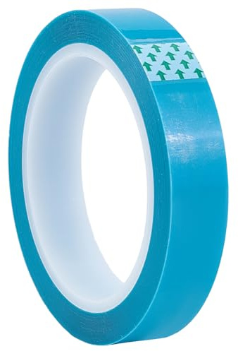 CRASPIRE Cinta Adhesiva de Transferencia Azul Slick Tape de 0.79 pulgada X 164.05 pies Película de Polietileno UHMW Transparente Adhesiva PET Deslizante Cinta de Protección Antideslizante para Cajones