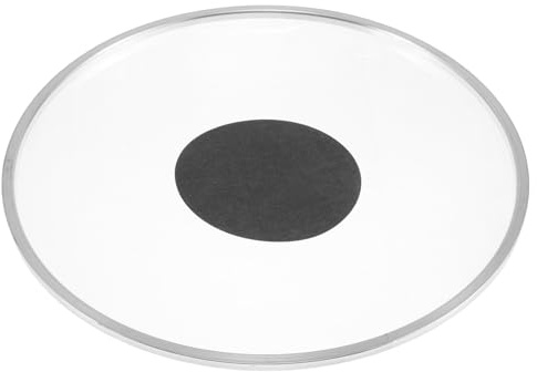 HEMOTON 10 Zoll Trommelfell aus Kunststoff mit Verstärkungspunkt und Obertonring für Schlagzeug mit Außergewöhnlicher Klangqualität bei Live Auftritten und Gigs