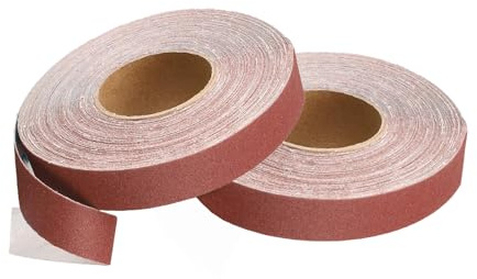 MANICAF Schleifpapier Rolle 2 Rollen Körnung 240 Schleifpapierrollen, 25 mm x 6 m Schleifpapier Holz, Schleifleinen Rolle für Holz, Metall, Stahl, Edelstahl