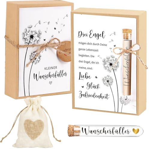 CUVZORA Wunscherfüller Geldgeschenk, Geldgeschenke Verpackung mit Plastik Reagenzglas Jutebeutel und Grußkarten Geschenkbox, für Weihnachten Geburtstag Hochzeit Jugendweihe Abschluss