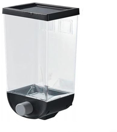 Contenitore per alimenti da parete progettato per mantenere i cereali sfusi organizzati e freschi (1 litro nero)