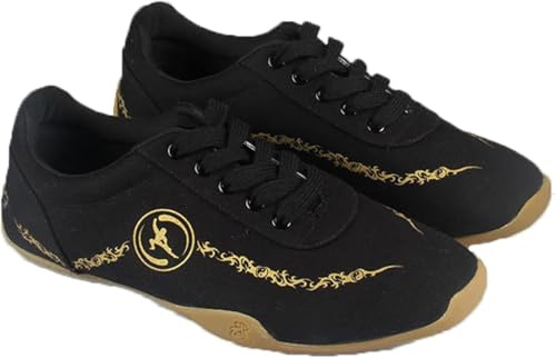 Taekwondo Skor, Kung Fu Taichi Lätta Skor Tai Chi Skor Sommar Andningsbar Canvas Kampsport Skor Träningsskor Kung Fu Skor Taekwondo Skor, Black, 36 EU