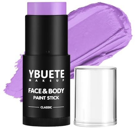 YBUETE Light Purple Water Based Face Body Paint Stick for Halloween SFX Makeup