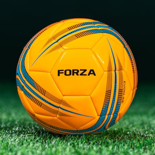 FORZA Mini Skills Football – storlek 1 träningsboll för barn och vuxna – hållbar PVC minifotboll för inomhus- och utomhusbruk (paket med 3, orange)