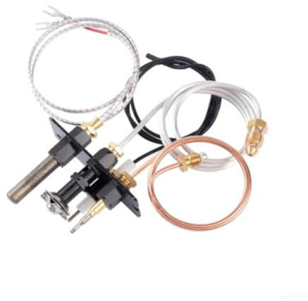 UrbanHui 10002265 10002264 Kit de encendido de chimenea de gas 3 vías piloto conjunto de termopar para majestuoso LP chimeneas de ventilación directa e insertos conjunto completo