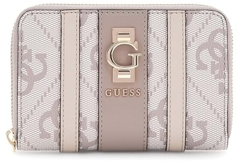 GUESS Geldbörse Erenia Zip Around Wallet Dark Taupe Logo