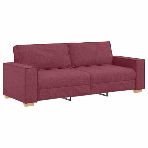 Emmtore Sofá de 3 plazas Tela Color Rojo Vino, 180 cm