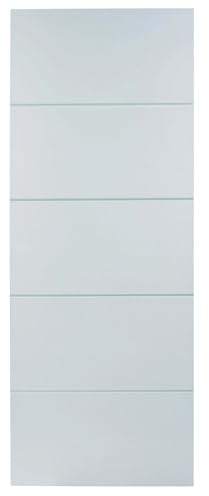 Internal Door 5 Panel 1981 x 762 x 35mm Moulded Interior Door Primed Smooth Finish Reversible Opening Trimmable Panel Door for Home Rooms