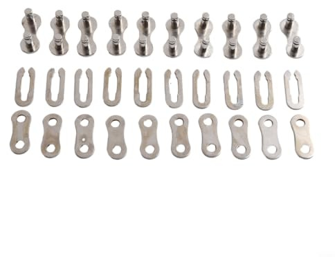 Wusvive Quick Release Bike Chain Connectors, 10 Pack Heavy Duty Steel Master Links For 3 To 8 Speed Cycling Chains