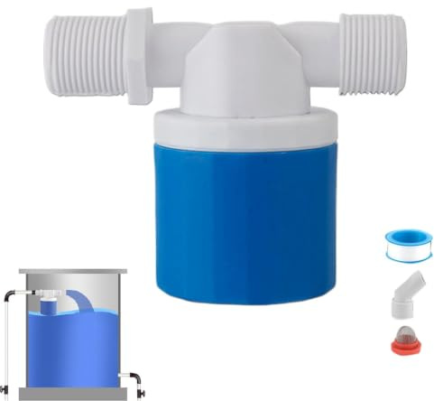 Vanne d'arrêt d'eau automatique Accessoires Domotiques Intégrés | Mini vanne flotteur à bille avec arrêt automatique pour maison, piscine, bassin de jardin, fontaine