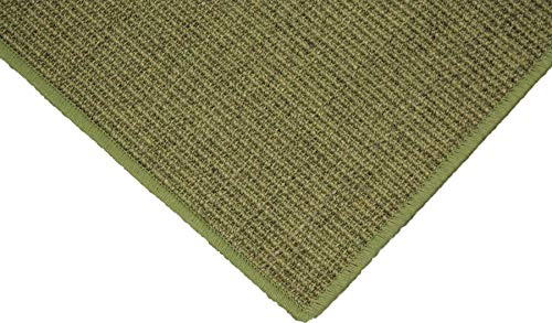 Sisalteppich umkettelt grün meliert 100% Sisal gekettelt - Verschiedene Größen (70 x 140 cm)