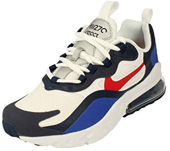 NIKE Air Max 270 React GS Scarpe da Corsa Scarpe da Ginnastica Cz5582, Bianco, 38.5 EU