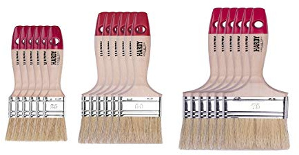HARDY WORKING TOOLS brochas pintura set de 18 piezas, 6 piezas - 25, 50, 75 mm de ancho, brochas pintura madera, Cepillo de pintura Serie *36*, 18PCS, pinceles pintura set A0285-030500