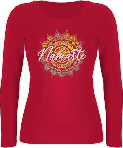 Shirtracer - Langarmshirt Damen - Yoga und Wellness Geschenk - Namaste Vintage