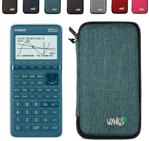 Casio Graph 25+E II inkl. WYNGS Schutztasche Türkis - Grafikrechner - Basic Set