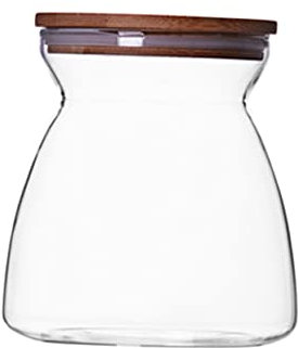 Cabilock Kaffeebohnenglas Mit Verschlossener Dose Glasbehälter Für Vorratsgläser Lebensmittelbehälter Geeignet Für Losen Tee Kaffeebohnen Zucker Salz
