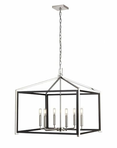 Innovations Lighting Wiscoy - 6 Light Chain Hung Chandelier-23.75 Inches Tall and 24 Inches Wide-Black Polished Nickel Finish -Traditional