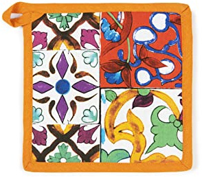 Excelsa Lisbona Presina da Cucina, Cm. 20 x 20, Fodera 100% Cotone, Imbottitura in Poliestere