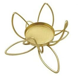 HEXEH Kerzenhalterhalter Kerzenhalter Butter Lampensockel Buddha Lampenhalter Kreativer Tempel Kerzenhalter Kerzenhalter for Heimdekoration Kandelaber (Color : Gold-L)