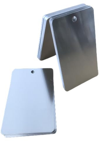 Thin Aluminum Plate Paint Coating Test Spray Paint Testing Color Chart Board Coating Color Card. 30 Pieces Pack 2.3inx3.9inx0.019in