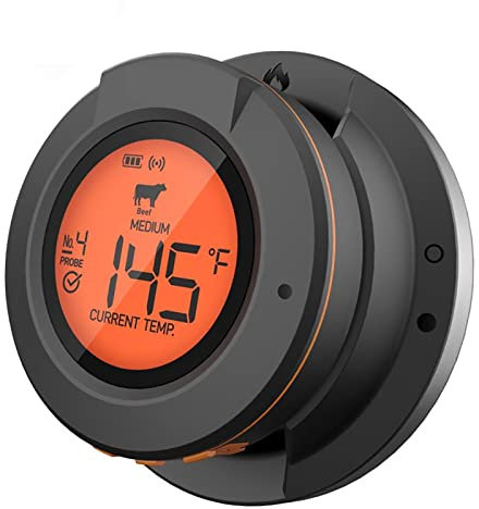 Termometro per barbecue per alimenti a base di carne Bluetooth senza fili, termometro per carne wireless con 2 sonde Termometro per griglia digitale, termometro per barbecue per alimenti a base