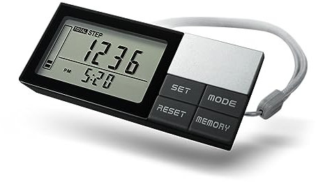 3D Pedometer for Walking, Simple Step Counter with Lanyard, Walking Distance, Calorie Counter & 7 Days Memory, Accurate Step Tracker with Large Display for Men, Women, Kids, Adults