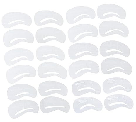 Mipcase 24pièces Gabarits à Sourcils Réutilisables Outils De Maquillage Pour Façonnage Définition Des Sourcils Différents De Modèles Pour Look Parfait