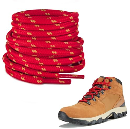 NDTEZUGT Round ShoeLaces for Columbia Boots, 5mm Heavy Duty Rope Shoe Laces | Polyester Long Shoe Laces Strings Replacement for Hiking Work Boots