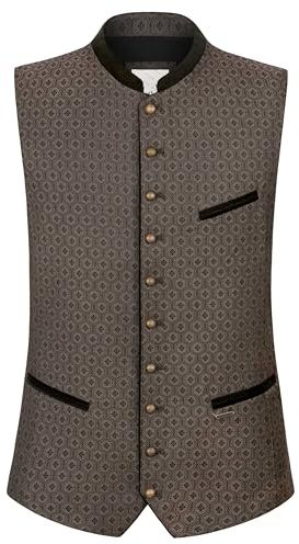 Stockerpoint Herren Trachtenweste Corelli I Größen 44-60 I Traditionelle & hochwertige Weste mit verstellbarem Riegel I Perfekt für Trachten & Festlichkeiten