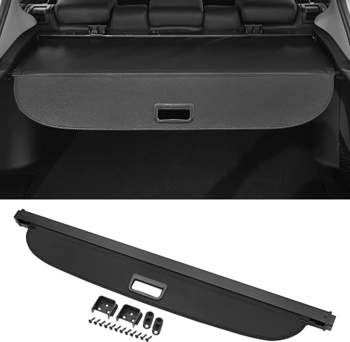 Motoforti Cubierta De Carga Retráctil Para Jeep Renegade 2016-2021 Estante De Paquete Trasero De Seguridad De Equipaje Lienzo Negro Brillante