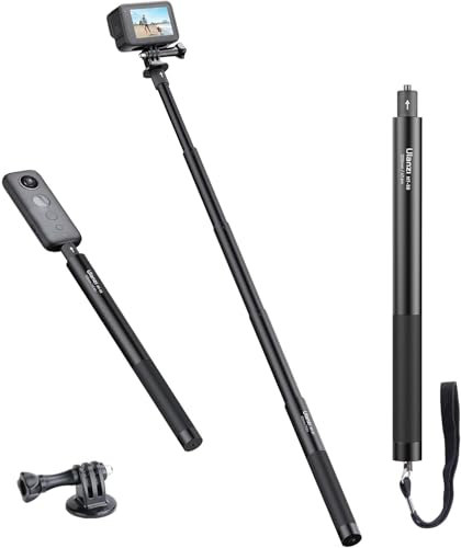 Palo selfie de 120 cm para Insta 360, monopié ULANZI MT-58 para cámara de acción, palo extensible de mano compatible con Go Pro Hero 11/10/9/8/7 Insta360 One XR/RS/GO 2 DJI Osmo Action