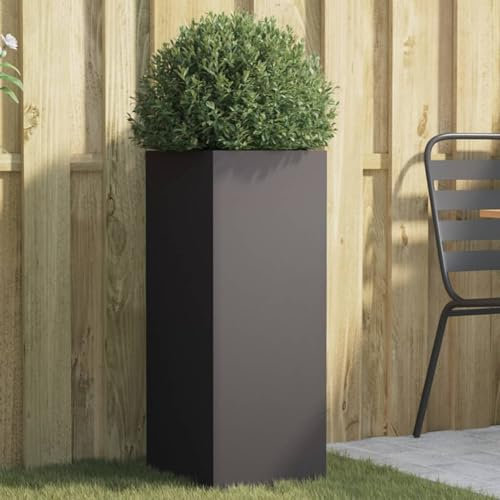 Xichuzi Jardinera de Acero Laminado en frío Negro 32x27,5x75 cm, Huerto Urbano Terraza, Jardineras Exterior, Jardineria Maceteros, Mesa De Cultivo, Huerto En Casa - 841571