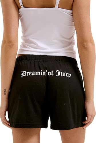 Juicy Couture Dreamin of Juicy Lounge - Pijama Corto para Mujer, Parte Inferior de Pijama, Pantalones de Pijama, Negro, XS