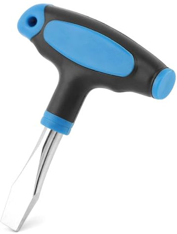 Tournevis à tête plate avec poignée en T de 10 mm, tournevis à tête plate avec poignée en T avec prise en main ergonomique, pointe large fendue pour plaque à dégagement rapide ou tournevis à tête