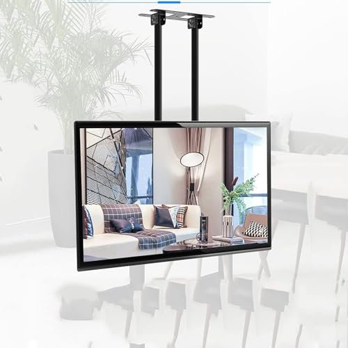 Supporto per TV Supporto telescopico per TV, Supporto regolabile per montaggio a soffitto per TV, Adatto per TV LCD LED 4K da 60-100 pollici, Display a schermo piatto, Altezza regolabile, In